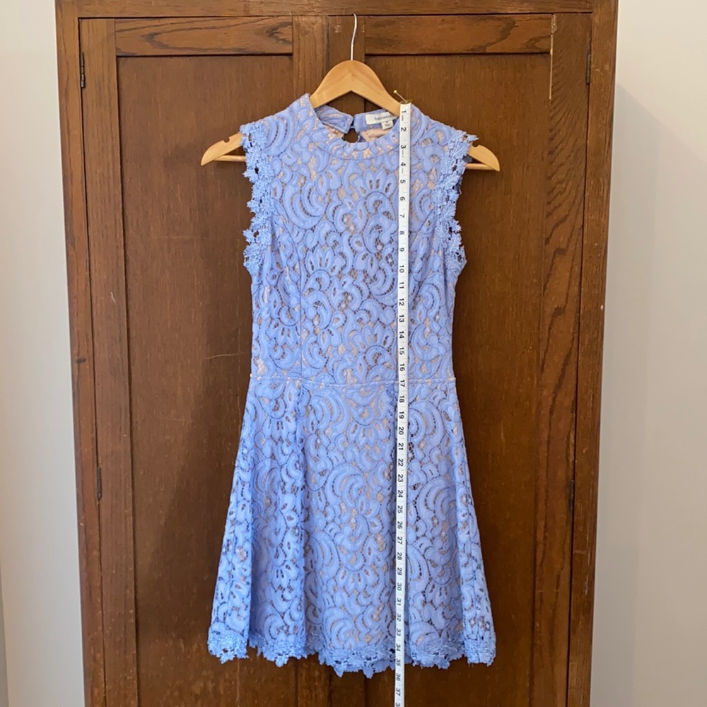 Francesca’s light blue lace dress